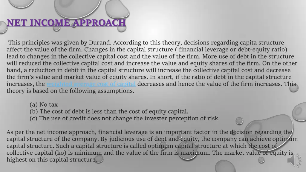 net income approach
