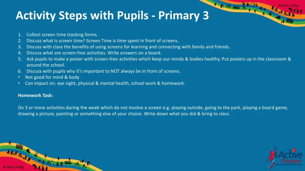activity steps with pupils primary 3