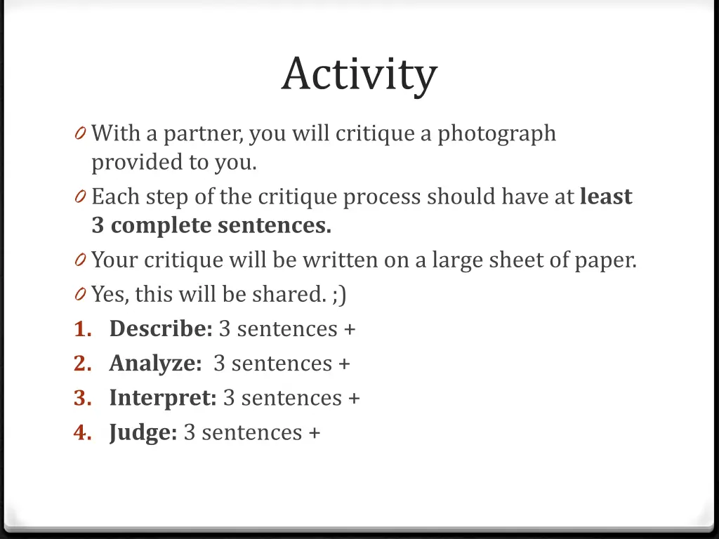 activity