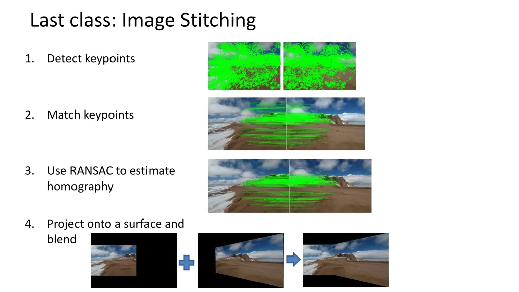 last class image stitching