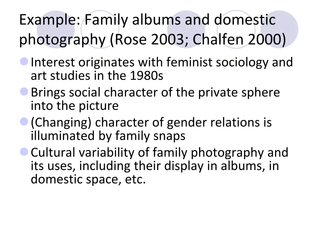 example family albums and domestic photography
