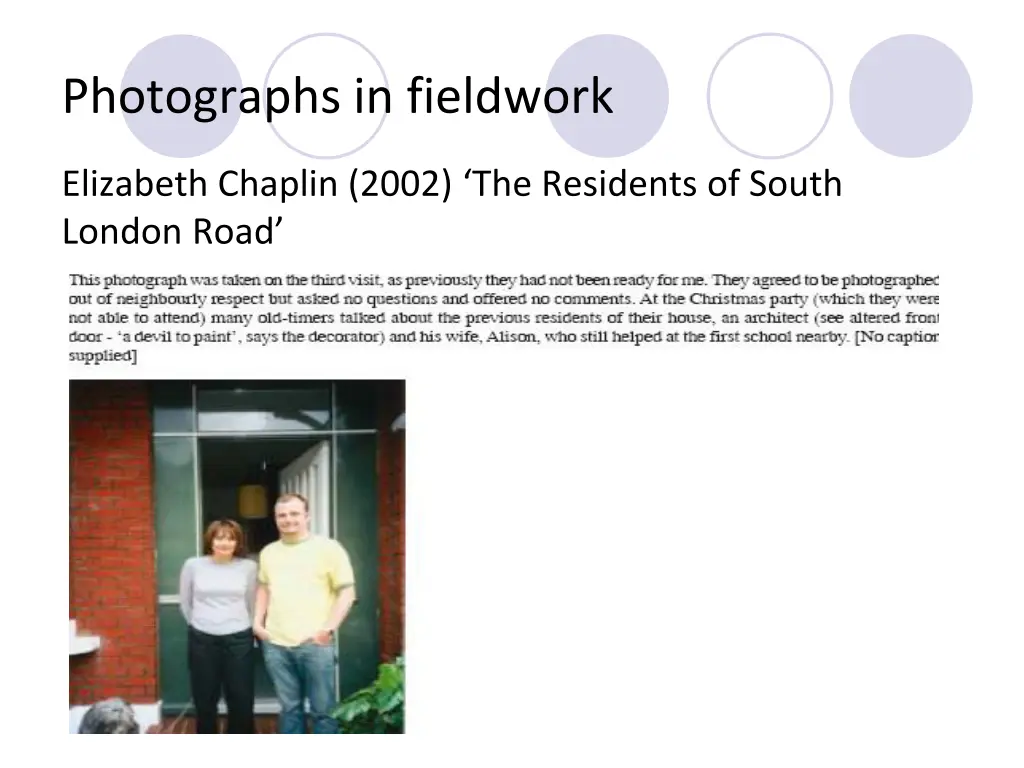 photographs in fieldwork