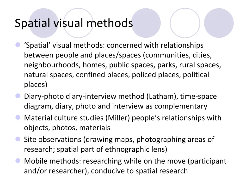 spatial visual methods