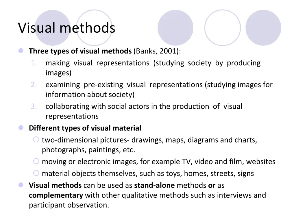 visual methods 1