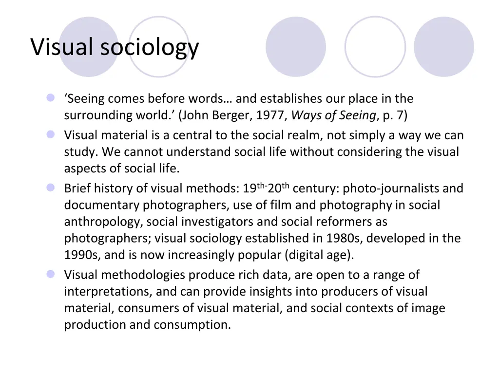visual sociology
