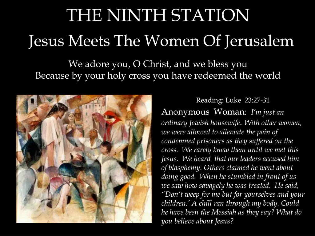 the ninth station jesus meets the women