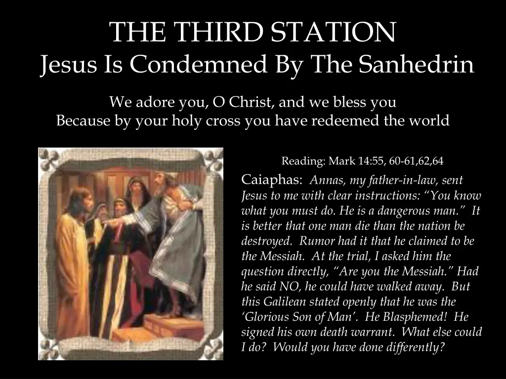 the third station jesus is condemned