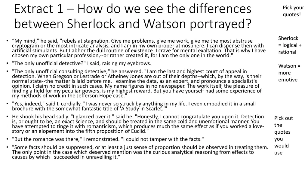 extract 1 how do we see the differences between
