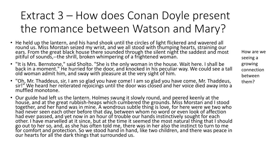extract 3 how does conan doyle present