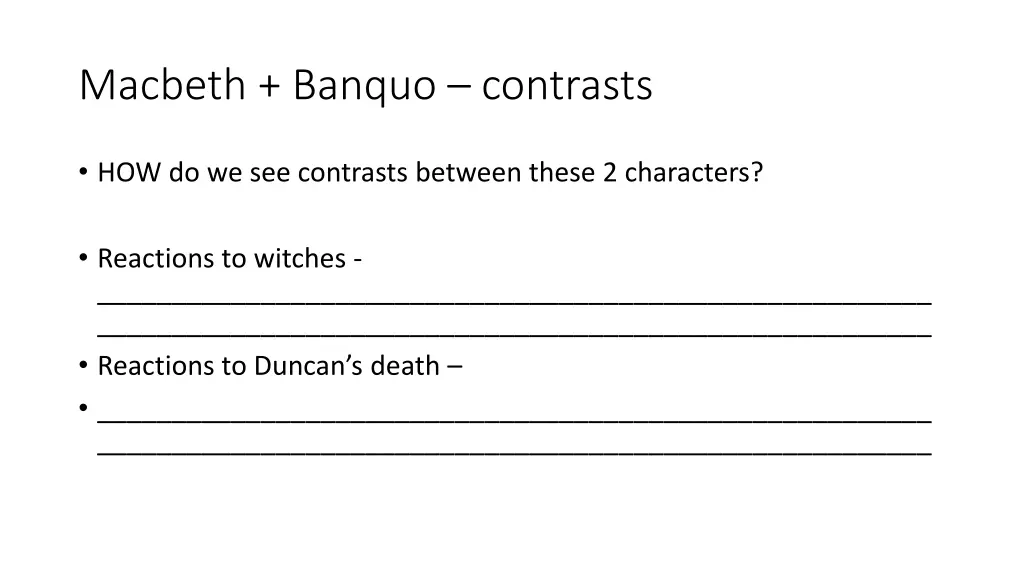 macbeth banquo contrasts