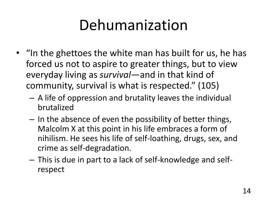 dehumanization