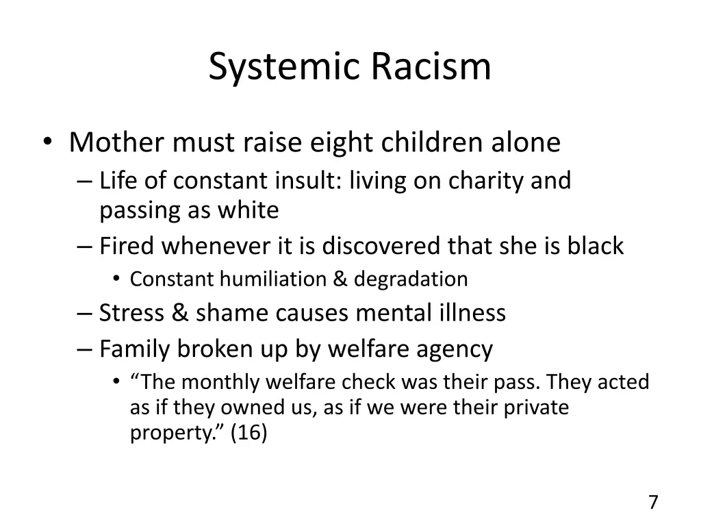 systemic racism