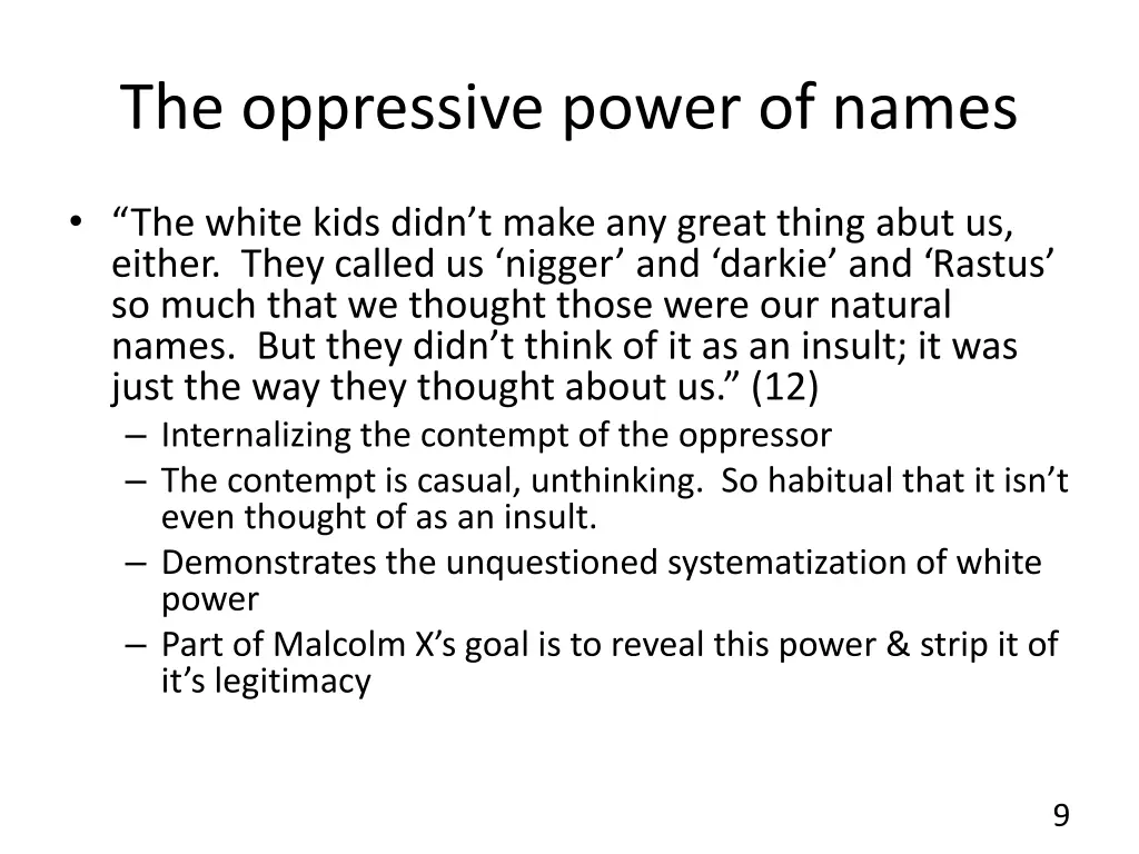 the oppressive power of names 1