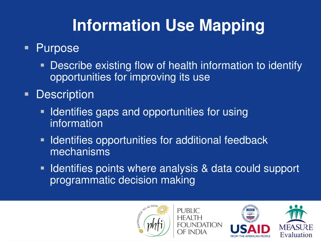 information use mapping