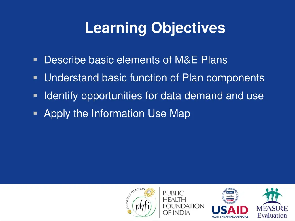 learning objectives