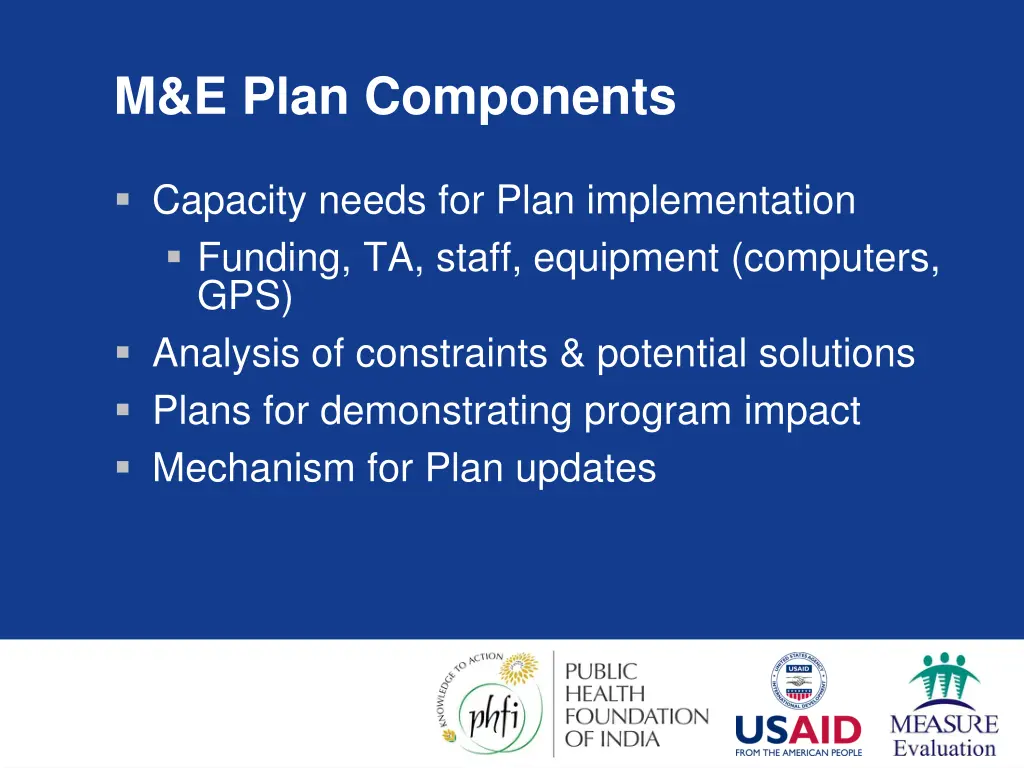 m e plan components