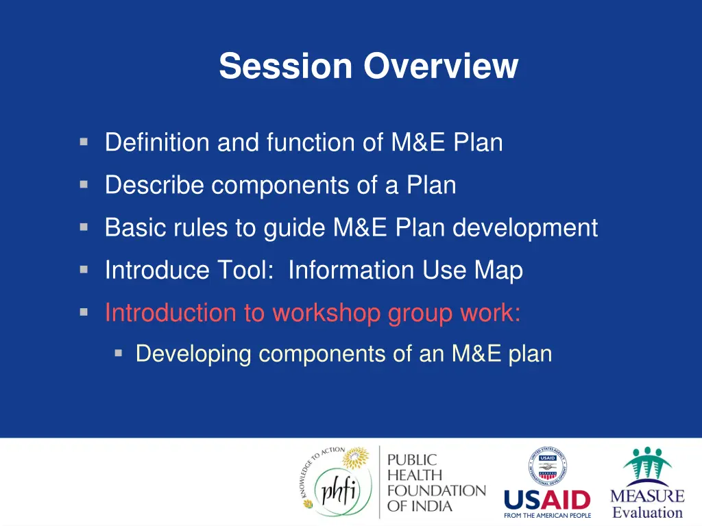 session overview