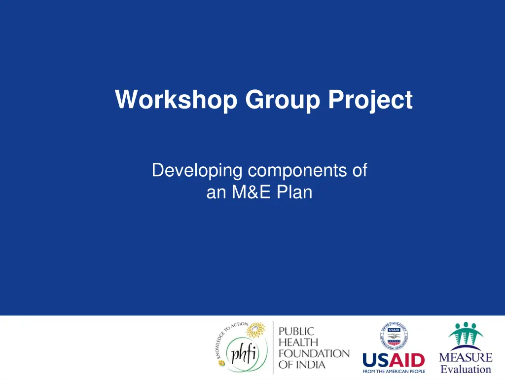 workshop group project