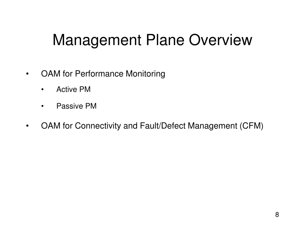 management plane overview