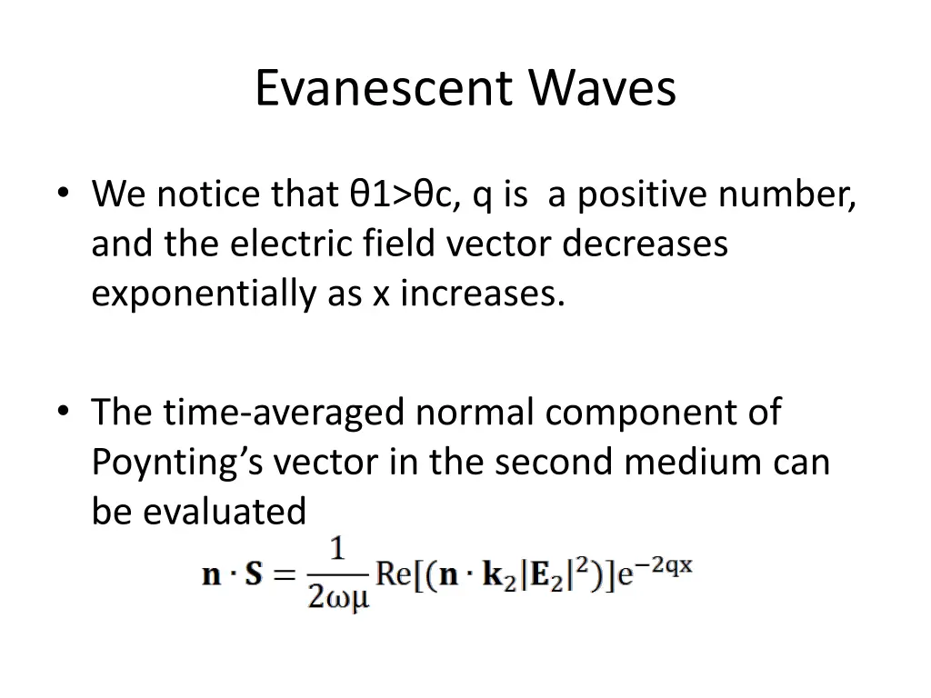 evanescent waves 2