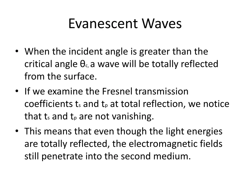 evanescent waves