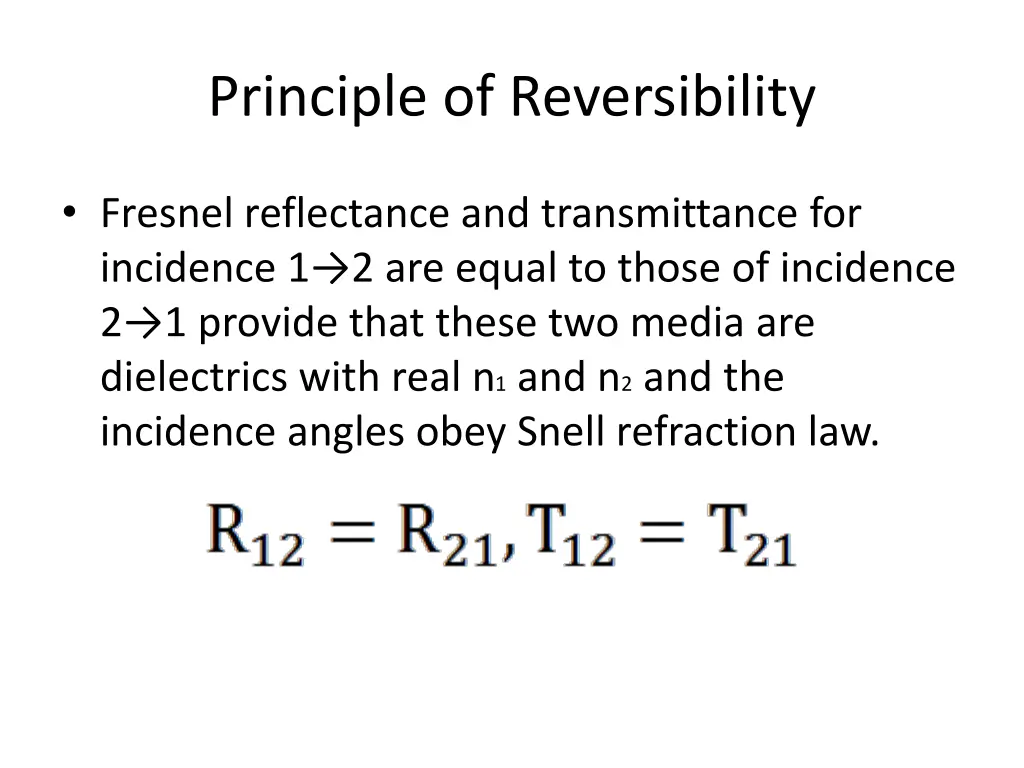 principle of reversibility 4