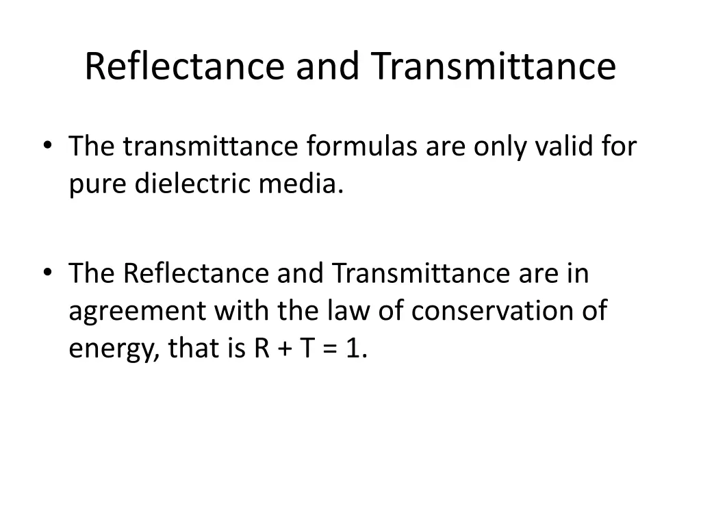 reflectance and transmittance 3