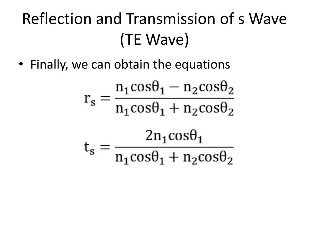 reflection and transmission of s wave te wave 4