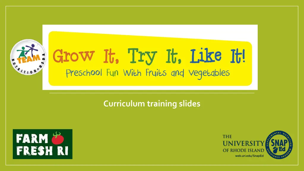 curriculum training slides
