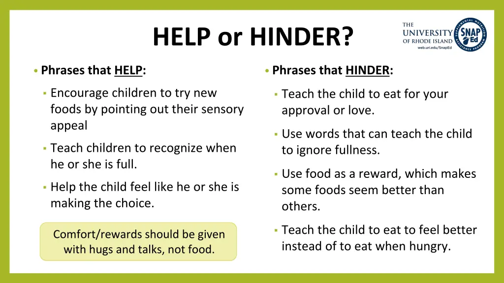 help or hinder