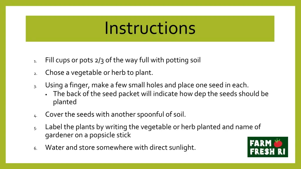 instructions