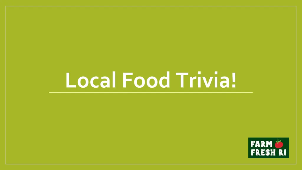 local food trivia