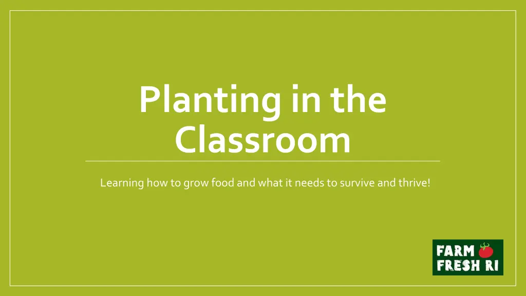planting in the classroom