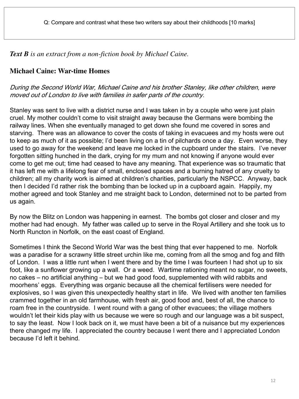 q compare and contrast what these two writers 4