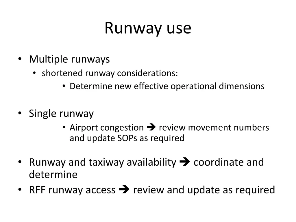 runway use