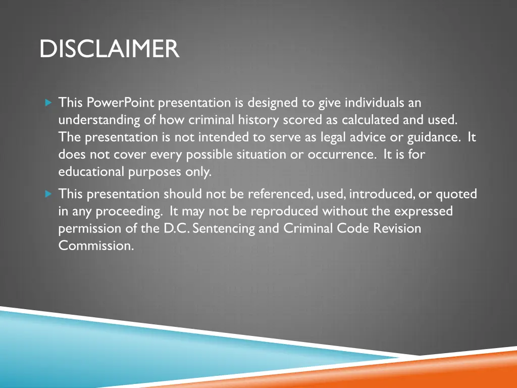 disclaimer
