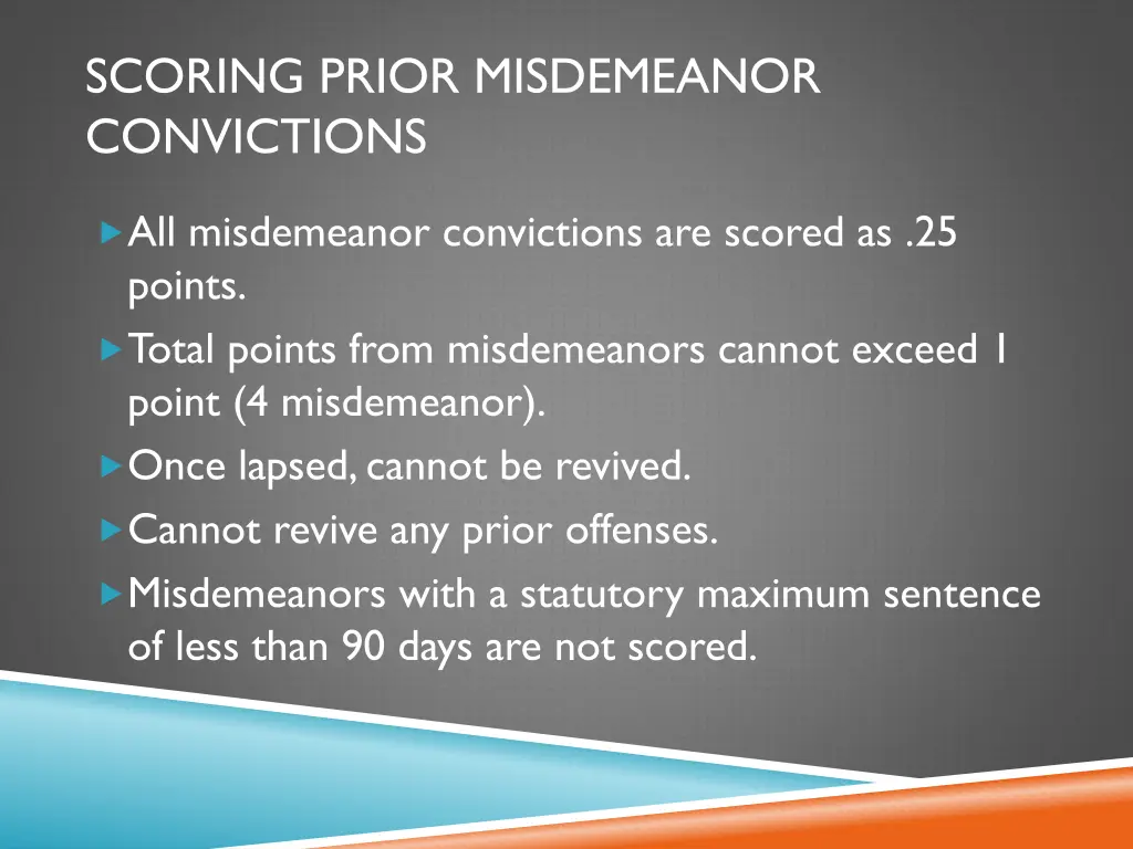 scoring prior misdemeanor convictions
