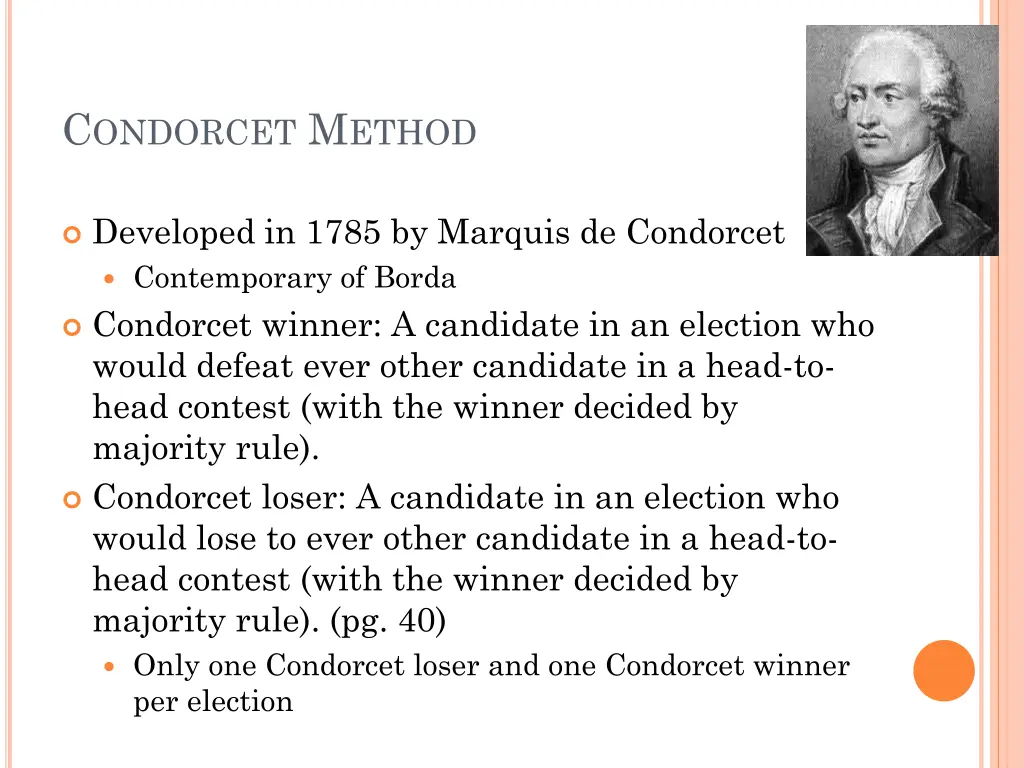 c ondorcet m ethod