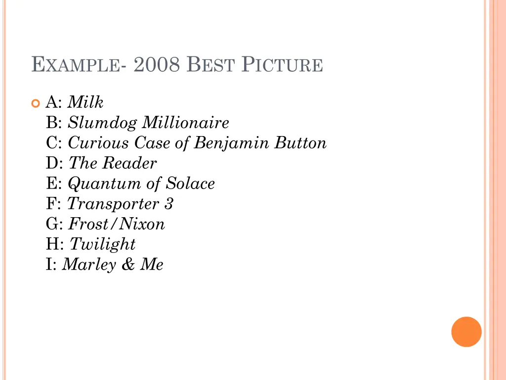 e xample 2008 b est p icture