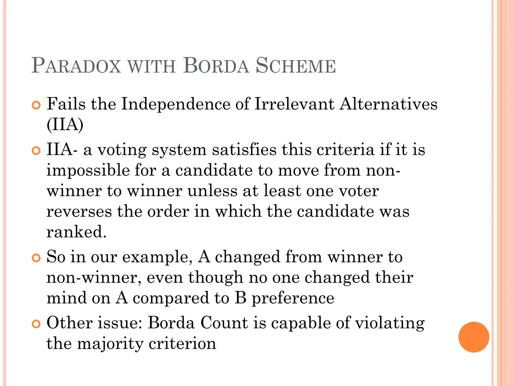 p aradox with b orda s cheme