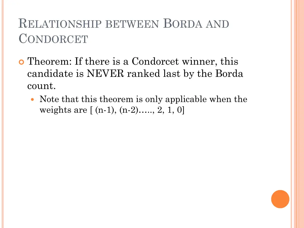 r elationship between b orda and c ondorcet