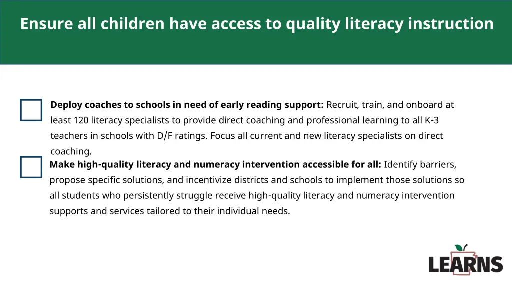 ensure all children have access to quality 2