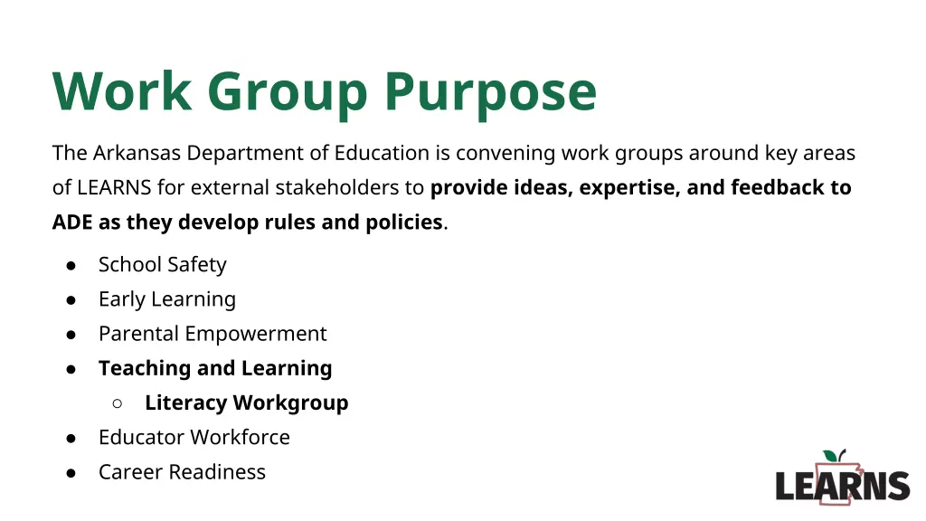 work group purpose