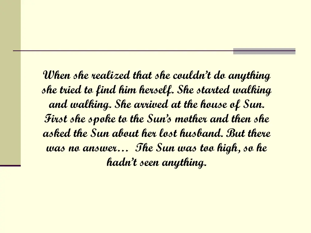 when she realized that she couldn t do anything