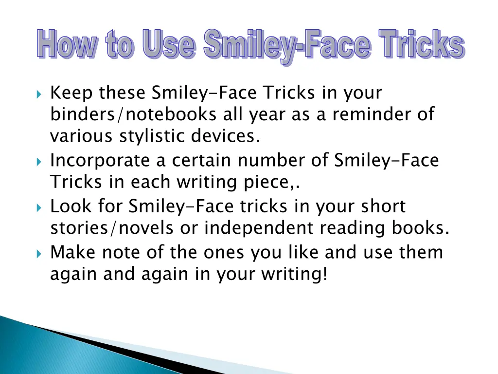 keep these smiley face tricks in your binders