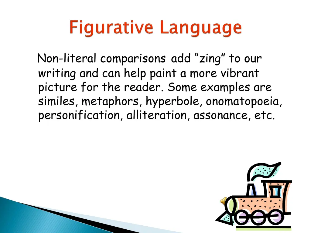 non literal comparisons add zing to our writing