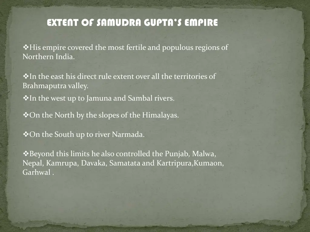 extent of samudra gupta s empire