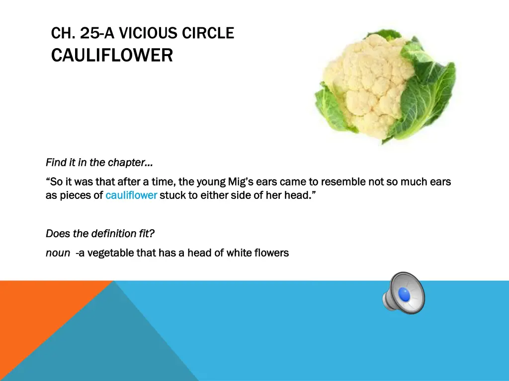 ch 25 a vicious circle cauliflower