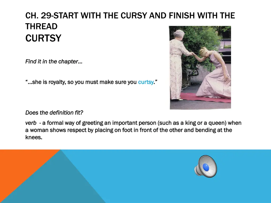 ch 29 start with the cursy and finish with