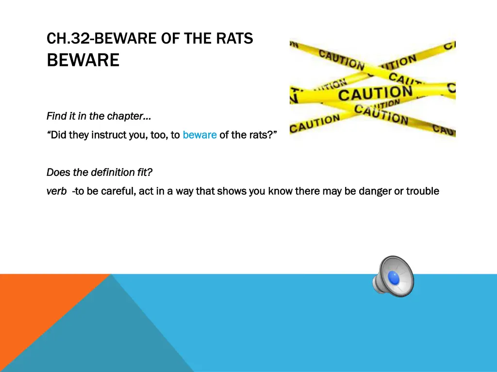 ch 32 beware of the rats beware